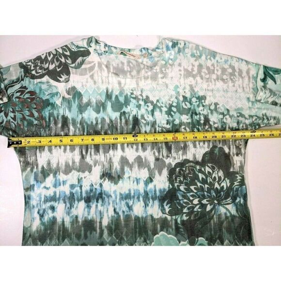Soft Surroundings Shirt Top Tunic Flower Tie Dye - Picture 13 of 14